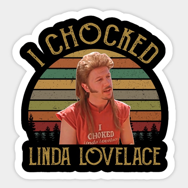 Vintage Men I Choked Linda Lovelace Sticker by Lovely Tree